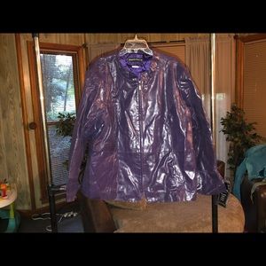 COPY - Pamela McCoy Jacket Purple 100% Leather Sh…